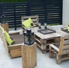 Gỗ pallet được ứng dụng trong trang trí và thiết kế nội thất